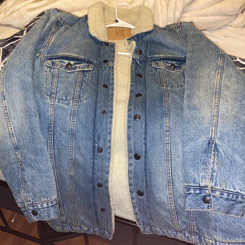 Denim jacket size M fits like a Large